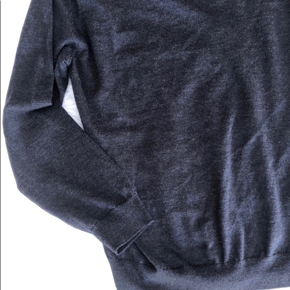 J. Crew men’s wool v neck sweater gray large - Picture 6 of 6